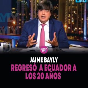 Lee más sobre el artículo JAIME BAYLY REGRESÓ  A ECUADOR A  LOS 20 AÑOS